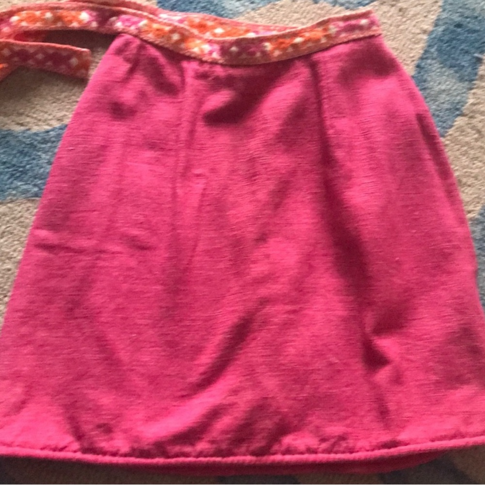 Pink Button-Up Mini Skirt